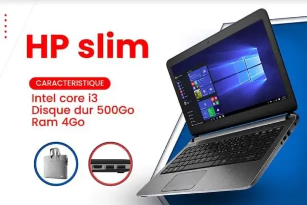 Ordinateur HP Slim - Ram 4gb - disque dur 500gb - intel core i3