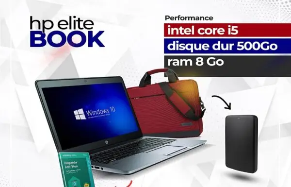 Ordinateur hp elite book - intel core i5 - disque dur 500gb - ram 8gb