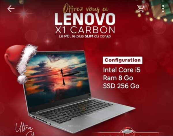Ordinateur Lenovo X1 Carbon - Intel core i5 - ram 8gb - SSD 256gb